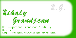 mihaly grandjean business card